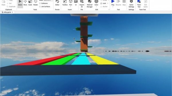 Обзор карты Roblox Studio "Sky Obby"