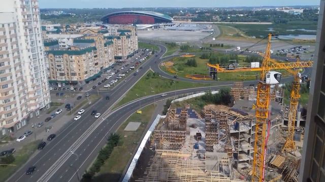 Казань, вид на стадион Казань-арена. смотреть онлайн