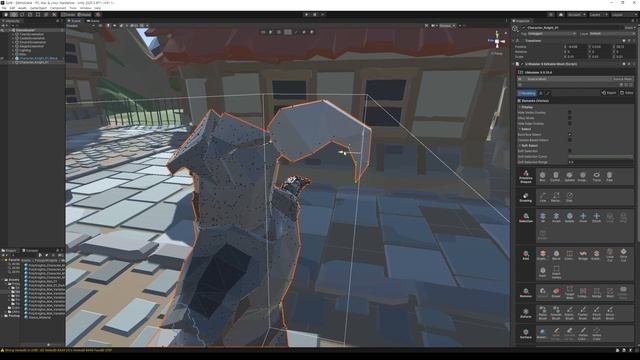 Editing a character of POLYGON Knights by Synty Studio using UModeler X inside Unity смотреть онлайн