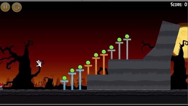 Playing Angry Birds Seasons Trick Or Treat [HD] смотреть онлайн