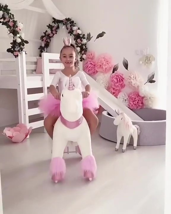 PonyCycle ride on toy_ Best gift for Girls _ Pink Unicorn смотреть онлайн