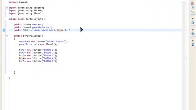 BorderLayout en Java - Eclipse смотреть онлайн