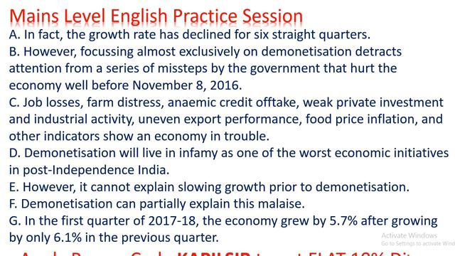 Mains Level English | Practice Session by Kapil Dev Sharma смотреть онлайн