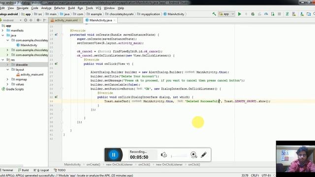 Learn android custom ok and cancel alert dialog box смотреть онлайн