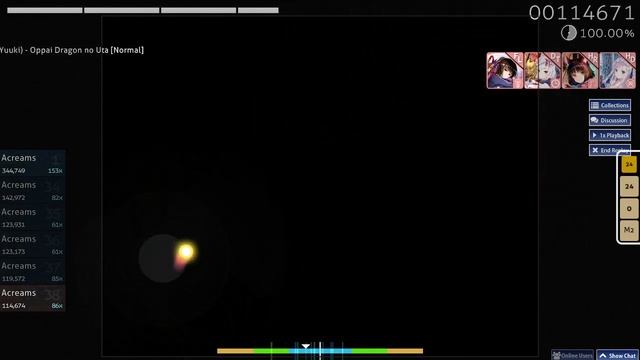 Osu! | Oppai Dragon No Uta [Normal] +HDDTHRFL SS