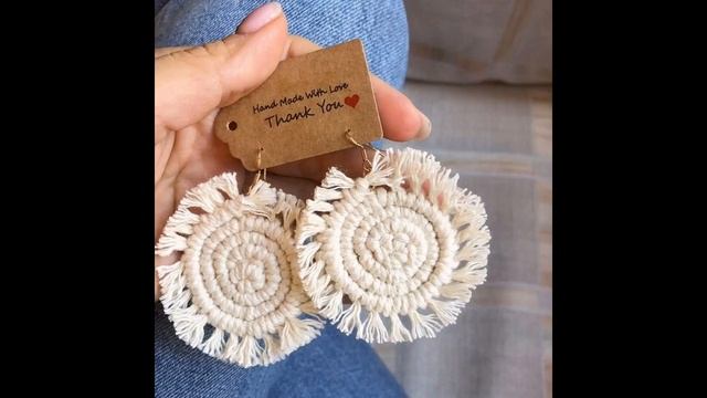 macrame cotton earring macrame boho earring desigs 2022 смотреть онлайн
