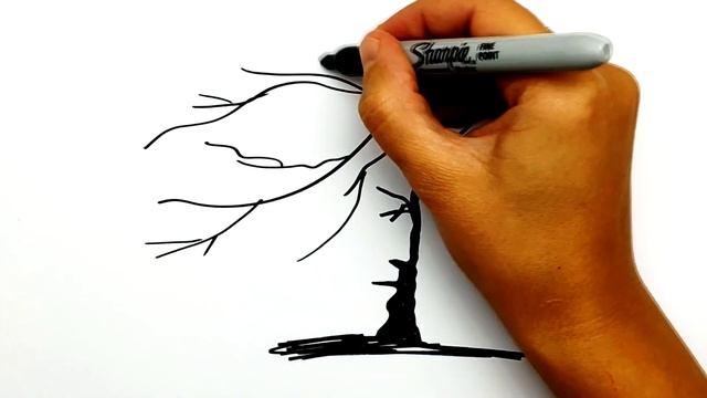 Рисуем просто иллюзию. Рисунок иллюзия - Дерево или лицо человека? смотреть онлайн