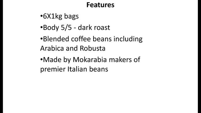 Mokarabia Moka Silver Espresso Coffee Beans 6x1kg смотреть онлайн