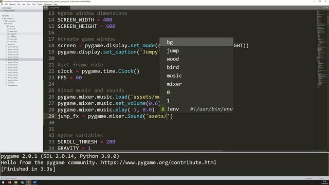 PyGame Endless Vertical Platformer Beginner Tutorial in Python - PART 14 | Music & Sounds смотреть онлайн