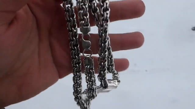 Комплект:цепочка на шею и крестик, Плетение Бисмарк, мужской комплект, замок карабин, серебро 925 смотреть онлайн