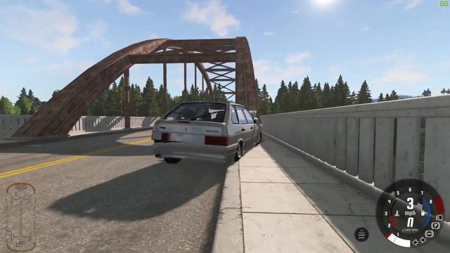 Краш-тест Ваз-2114 в BeamNG.drive! смотреть онлайн
