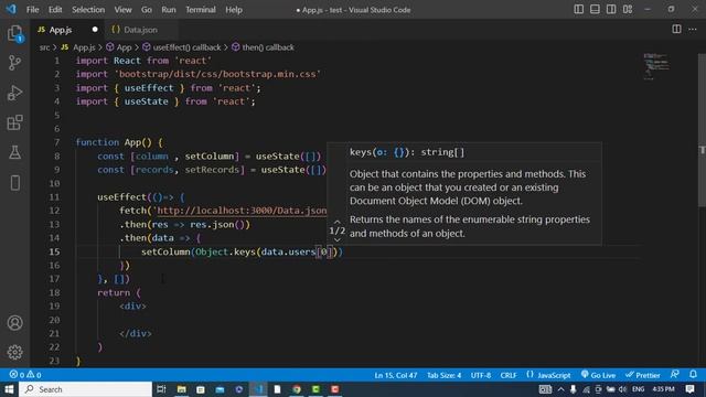 Fetch and Display Data Dynamically in React JS | Create dynamic table from JSON in React смотреть онлайн