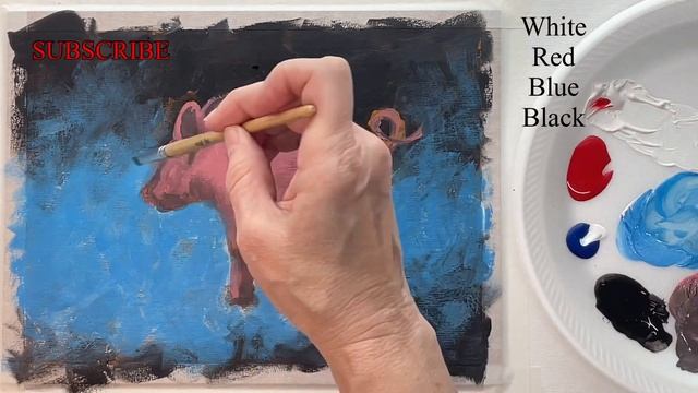 Farm animal painting | FREE traceable | acrylic painting tutorial | step by step instructions смотреть онлайн