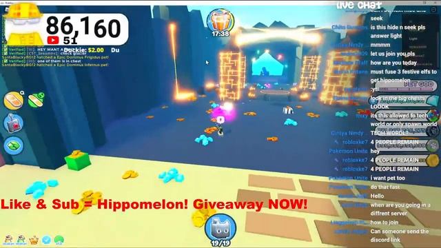 (?LIVE) RARE HIPPOMELON Giveaway In Pet Sim X!? смотреть онлайн