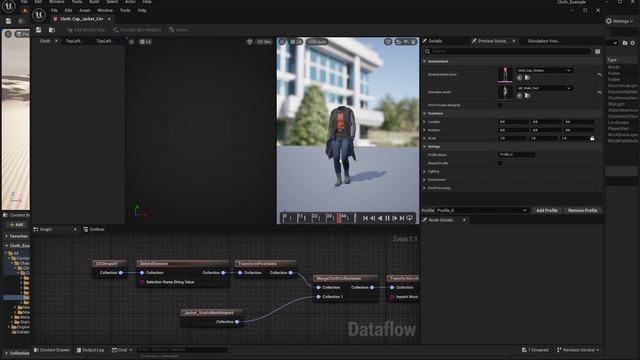 Chaos Cloth Talisman Example Overview in Unreal Engine 5.4 смотреть онлайн