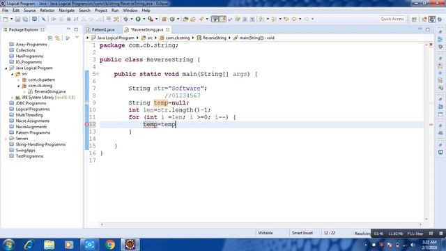 Reverse String in java смотреть онлайн