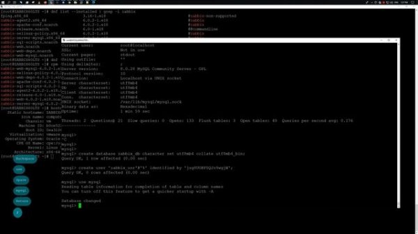Установка ZABBIX 6.0 LTS в Oracle Linux 8.4 с удаленной базой данных MySQL Community Server 8.0.28