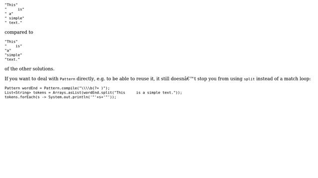 Splitting a sentence in words where word(s) also include multiple spaces by using regular... смотреть онлайн