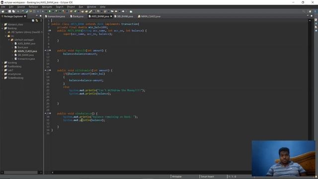 Java Application for Banking ( Using Interface) смотреть онлайн