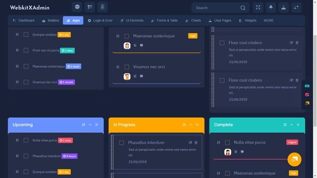 WebkitX Dashboard Bootstrap 5 Admin Templates with Dark LTR Theme смотреть онлайн
