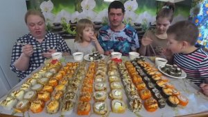 мега роллы??, разорви лицо/мукбанг/жизнь в селе навеселе