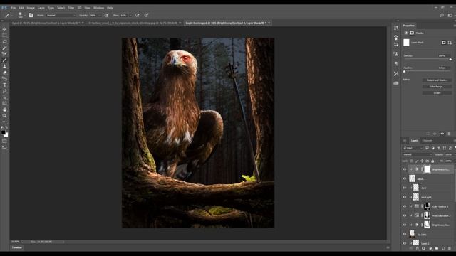 Photoshop manipulation tutorial | Eagle Hunter Manipulation | photoshop editing | PSD file free смотреть онлайн