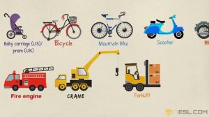 List of Vehicle Names | Types of Vehicles in English | Vehicles Vocabulary Words