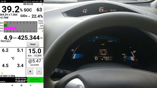 Первый холод, минус 2 градуса, смотрю расход печки на зео. смотреть онлайн