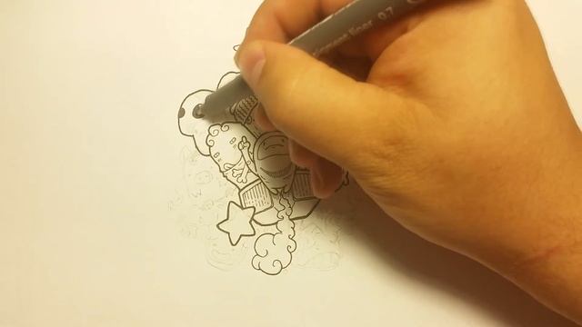 рисунки карандашом и лайнером | How I Doodle | To the stars смотреть онлайн