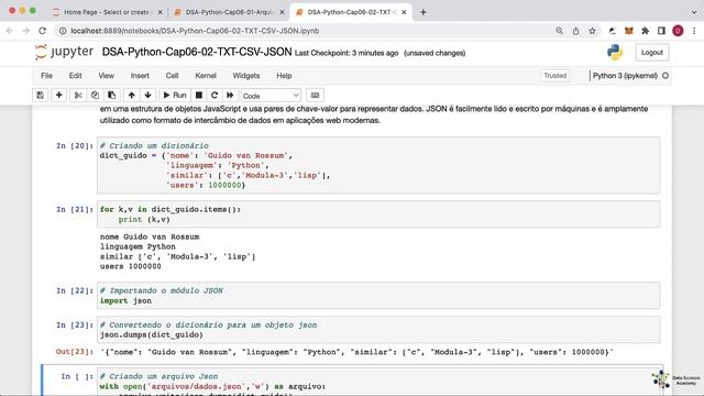 Manipulando Arquivos JSON em Python com Pacote JSON смотреть онлайн