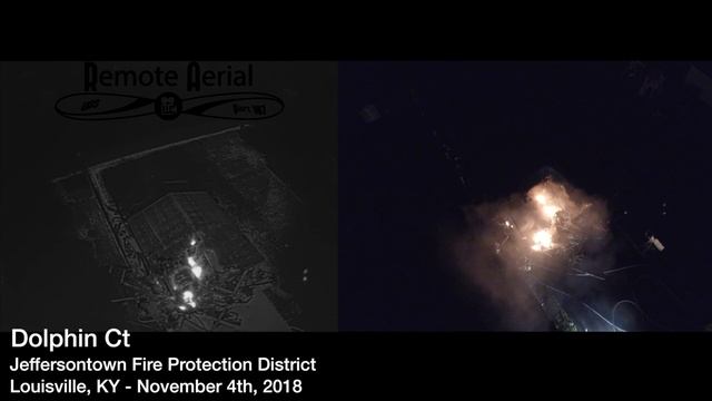 Jeffersontown, KY Fully Involved Garage Fire from Drone - FLIR UAS Operations смотреть онлайн