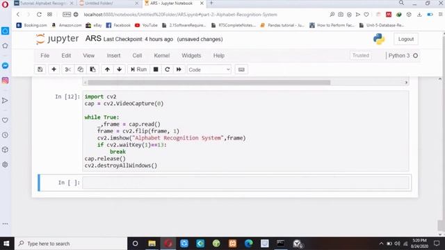 [Demo] Alphabet (a-z) Recognition System drawn with motion or Gesture | Python and Machine learning смотреть онлайн