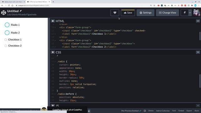 HTML e CSS: inputs de radio e checkbox смотреть онлайн