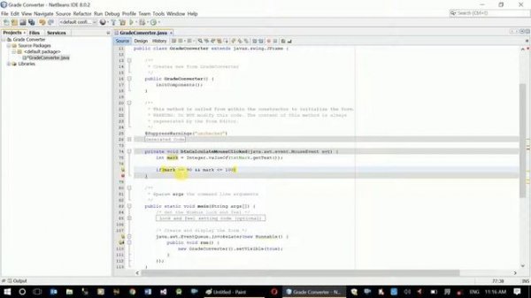 Java GUI - Develop Grade Converter