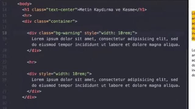 Ders 34: Metin Kaydırma ve Kesme Durumları смотреть онлайн