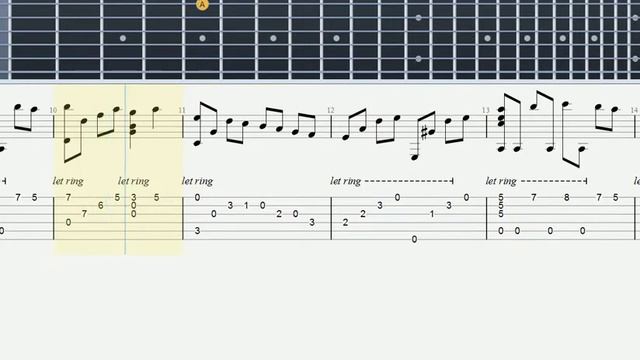 Yesterday - one guitar version - Guitar Tab (The Beatles) - How to play on Guitar (Tabulature) смотреть онлайн