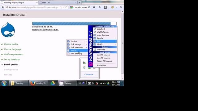 Install Drupal 7 on Wamp 2.4 - Local Hosting For Theme Development and Web Services смотреть онлайн