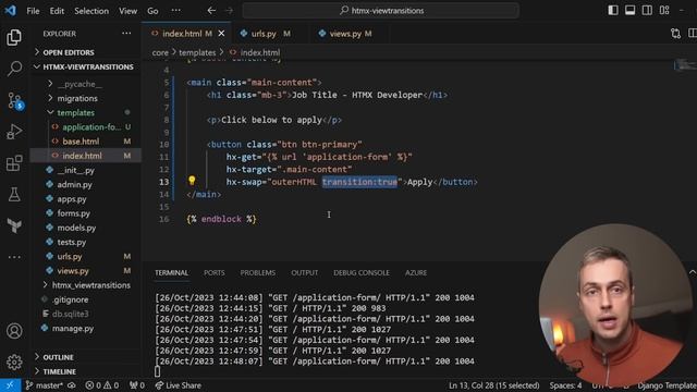 HTMX and the View Transitions API смотреть онлайн