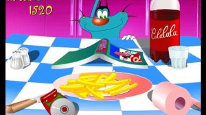 Oggy's Fries (Oggy and the Cockroaches game) | Gameplay -  3420 Points