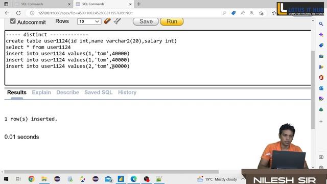 SELECT DISTINCT in SQL Hindi || Lotus it hub Pune смотреть онлайн
