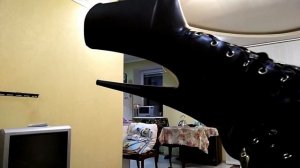 Walking on 10 inch heels New bofords Fitting Boots Ботфорты Высокие каблуки 25 см каблук Смогли?