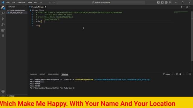 Python : Print Comments And Strings In Python | Python 02 Print Statement смотреть онлайн