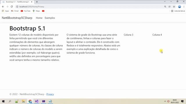 Bootstrap 5 (Grid) no ASP.Net MVC .Net 6. Visual Studio 2022 Vídeo 2 смотреть онлайн