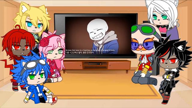 ~Sonic React To Strongen Than YouFrisk~Undertale~ENG~RUS~SonicAU~MyAU~GachaClub~