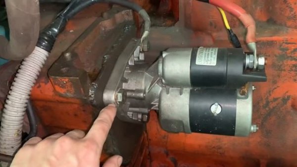 Стартер на ЮМЗ на штатный кожух.