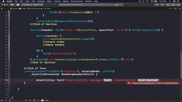SwiftUI and Firebase tutorial, coffee App 24 of 51 смотреть онлайн