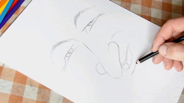 Шарж по фото (процесс рисования) смотреть онлайн