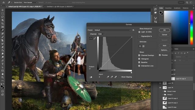 Riders of Rohan - Digital Art - Photoshop Timelapse смотреть онлайн