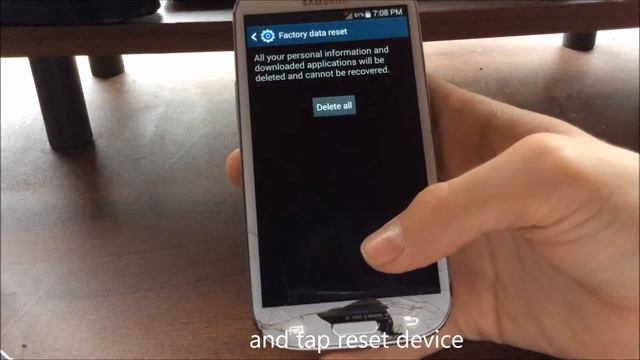 How to factory reset galaxy s3 (android 4.4.2) смотреть онлайн