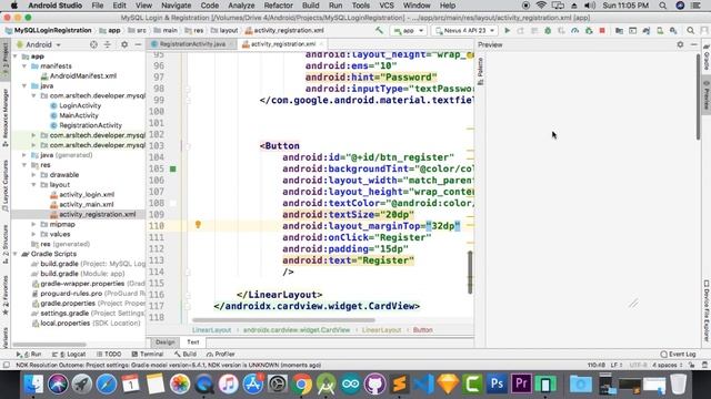Part # 1 Register - Login & Register with Php, MySQL and Volley Library Android смотреть онлайн